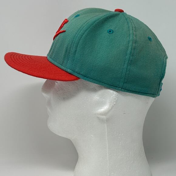 Nike True Swoosh Logo Wool Hat Baseball Cap Snapback 6 Panel Green - Picture 6 of 10